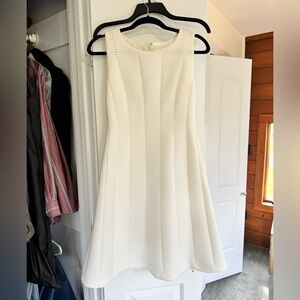 Calvin Klein Cream Textured Mini Dress